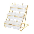 thumbnail image 3 of CUTICATE 3 Tier Dried Fruit Dish Storage Container Nuts Tray for Cupcake Nuts Candies Clear, 3 of 8