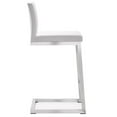 thumbnail image 2 of Tabouret de Comptoir en Acier Inoxydable Blanc Parma - Ensemble de 2, 2 of 5