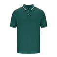 thumbnail image 6 of Coorders Men's Turndown Collar Shirts, Men's & Big Men's Stretch Polo, Green, M, 6 of 6