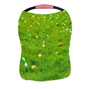 ABPHQTO Spring Meadow Easter Eggs Grass Nursing Cover Baby Breastfeeding Infant Feeding Cover Baby Car Seat Cover Infant Stroller Cover Carseat Canopy Breathable