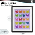 thumbnail image 4 of Stupell Industries Contemporary Colorful Butterflies on Lilac Black Framed Print Under Glass, 17 x 21, by LISH Creative, 4 of 8