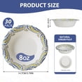 thumbnail image 5 of DTFMZOV Small Paper Bowls 8 oz, Disposable Bowls, Soak Proof, Cut Proof, Microwave Safe, Freezer Safe Boho Snack Bowl for Dessert, Ice Cream, Birthday Party Supplies(30Pcs), 5 of 7