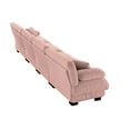 thumbnail image 7 of KYLE & KAY 4 Seater Sectional Sofa Couch, Chenille Deep Seat Cloud Couch with 6 Soft Pillows, Upholstered Comfy Sofa for Living Room, Apartment, Office, Pink, 7 of 7