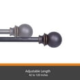 thumbnail image 5 of Kenney® Birkin 3/4" Fast Fit™ Easy Install Decorative Window Curtain Rod, 42-120", Oil Rubbed Bronze, 5 of 6