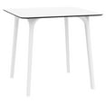 thumbnail image 3 of Luxury Commercial Living 5-Piece White and Tropical Green Recyclable Outdoor Patio Dining Set 32.25", 3 of 5