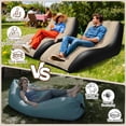 thumbnail image 5 of HQinX Inflatable Sofa with Electric Pump, Flocked Blow-Up Couch, Portable Air Bed for Bedroom, Living Room & Camping, 5 of 7