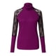 thumbnail image 4 of Puntoco moda mujer cuello alto manga larga algodón camiseta casual tops blusa de encaje Puntoco Puntoco-3287, 4 of 6