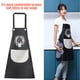 thumbnail image 5 of Wosthever Delantal impermeable de cocina para hombre y mujer, delantales de lino y algodón sin mangas de PVC, accesorios para hornear Herramientas y accesorios para hornear Normales Schwarz und Grau, 5 of 6