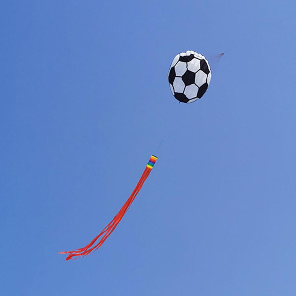 Long Football Shape Kite Large Huge Outdoor Soft Flying Kite for and Adults Camping Outdoor Toy