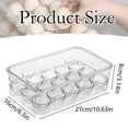 thumbnail image 2 of BPA Free Refrigerator Organizer Bins, Stackable Egg Holder, 18 Egg Tray, 2 of 7