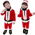 thumbnail image 3 of Conjunto de 4 unidades de ropa navideña de Papá Noel para recién nacidos, conjuntos de ropa para bebés, Tops de lana de invierno, pantalones, sombreros y calcetines, ropa para niños, 3 of 4