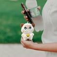 thumbnail image 4 of Beckoning Cat Toy with Squeaker Sound Cute Cartoon Stuffed Animal Keychain Hanging Ornament for Fortune and Home, 4 of 5
