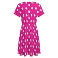 thumbnail image 5 of Cute Ghosts Halloween Themed Pink Pattern Short Sleeve Dress Women Summer Evening Dresses Ladies Sundress, 5 of 7