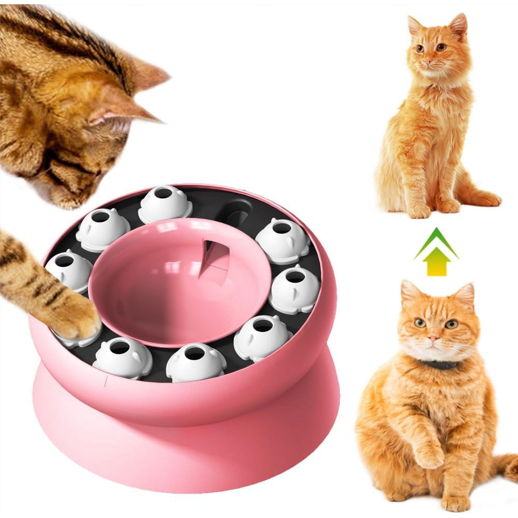 Rotating Puppy Food Dispenser Slow Down Pets Eating Prevent Cats from Having Acne Chin Healthy Eating Diet Pet Slow Feeding Bowls Pink Walmart