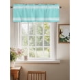 thumbnail image 2 of Valances for Windows Farmhouse Teal Rod Pocket Cafe Window Treatments Valance Curtains for Kitchen Bathroom Laundry Basement Windows 54"x18", 2 of 9