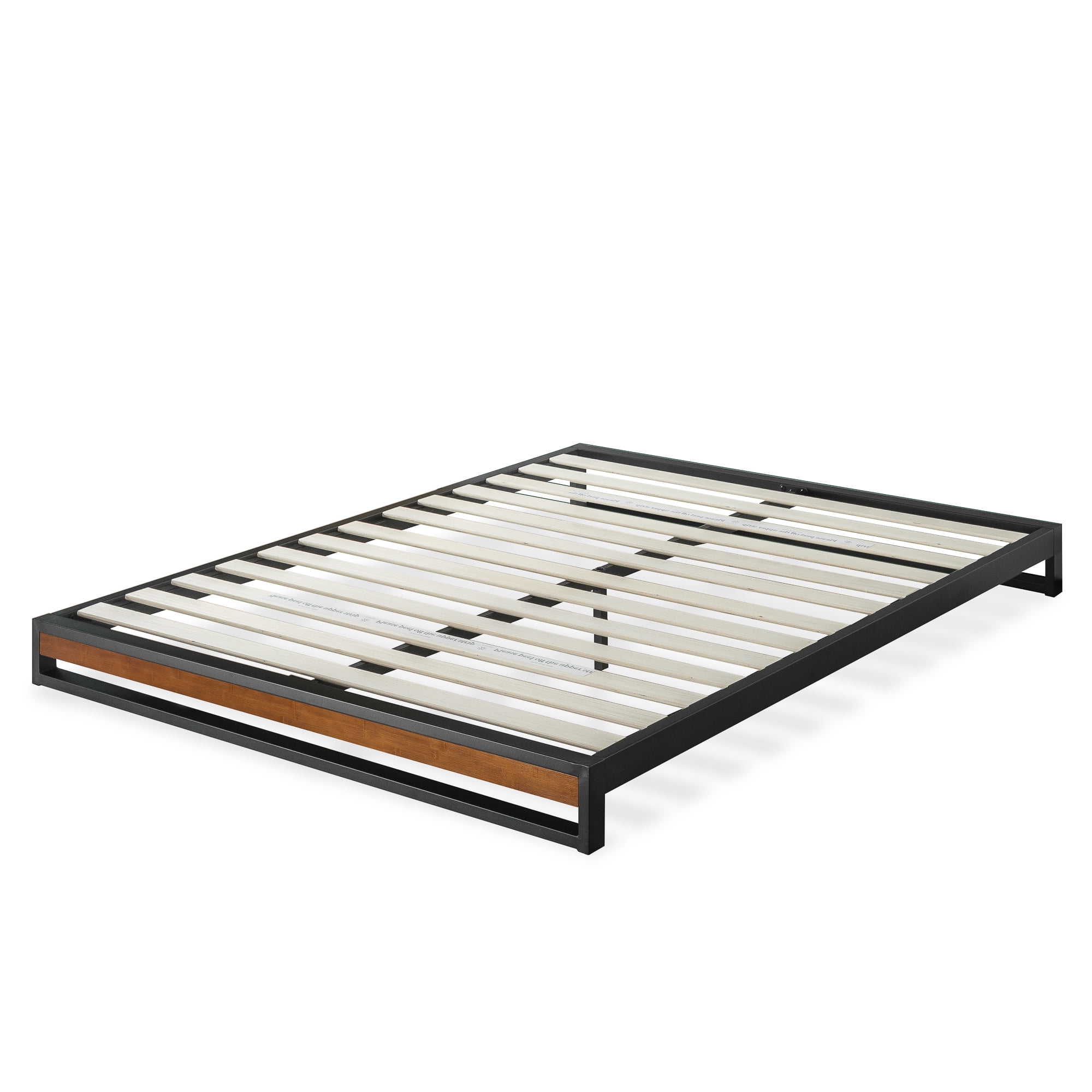 Zinus Good Design Winner Suzanne 6" Bamboo and Metal Platform Bed - Chestnut Brown, King