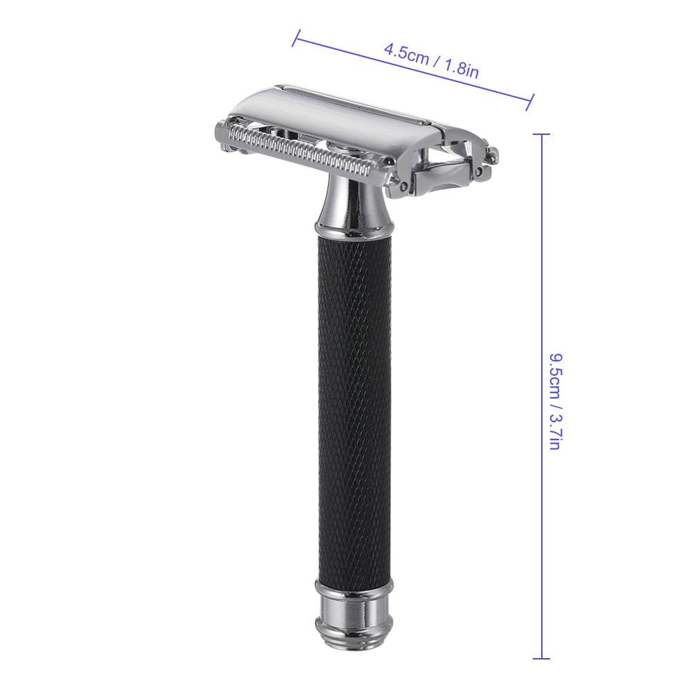 Carevas Double Edge Safety Razor Butterfly Open Mens Shaving Razor Manual Shaver for Men Face Cleaning
