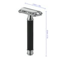 thumbnail image 2 of Graflsoa Vintage Double Edge Safety Razor for Men - Silver, Textured Grip, Compact Design, No Blades Included, High-End Alloy Construction, 2 of 7