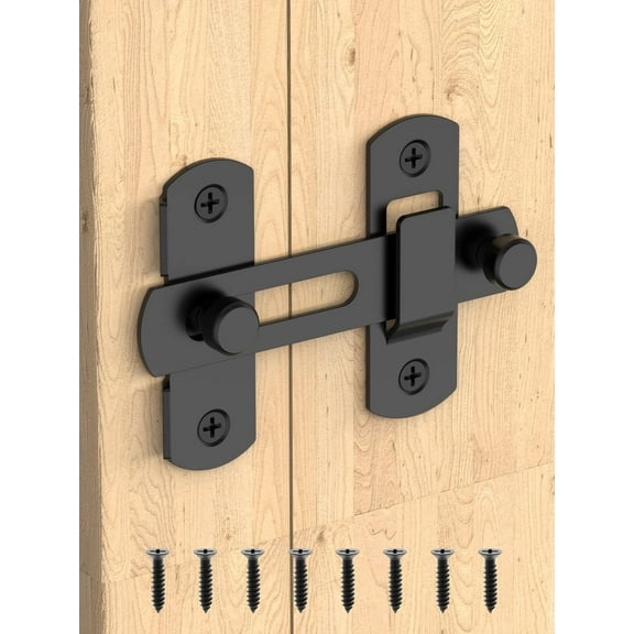 Sliding Barn Door Lock, Stainless Steel Safety Flip Gate Latches & Door Bolt Locks for Wine Cabinet, Bathroom