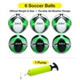 thumbnail image 3 of Xcello Sports Soccer Ball (Black/Green/Silver, White/Green/Silver) w/Pump (Size 4, Pack of 6), 3 of 8