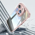 thumbnail image 2 of Dteck for iPhone 12 Pro Max Back Case, Shockproof Slim Clear Hard PC Back with Soft TPU Bumper Scratch Resistant Protective Transparent Anti-Scratch Phone Case, Pink, 2 of 5