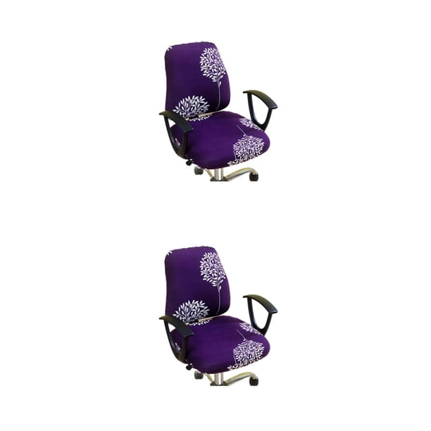 Wosthever 2 uds. Funda elegante de poliéster para silla de oficina o silla de ordenador y efecto protector a prueba de polvo funda de amor portada de amor simple 2Conjunto