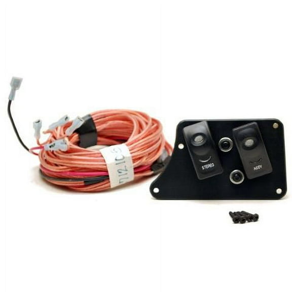 Larson Glastron Boat Stereo Switch Panel 0312122 | Black W/ Harness