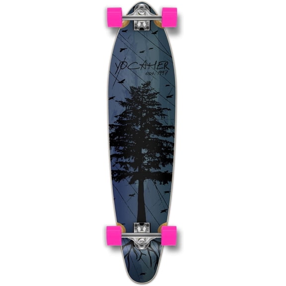in The Pines Blue Longboard Complete Skateboard - Available in All Shapes