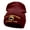 Maroon, variant on Yellowstone Bison Embroidered Long Knitted Beanie - Olive OSFM