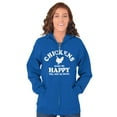 thumbnail image 3 of Chickens Make Me Happy Funny Country Unisex Plus Size Zip Hoodie Brisco Brands 2X, 3 of 6
