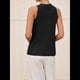thumbnail image 5 of Blusa Informal de Verano para Mujer, de Punto, Sin Mangas, con Cuello Halter Cruzado y Color Liso. Negro XL, 5 of 9