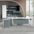 thumbnail image 3 of Meeting Wall Office Desks Boss Storage Workstation Computer Desks Table Ergonomic Escritorio Esquinero Office Furniture WJ25XP My Lux Decor Round, 3 of 9