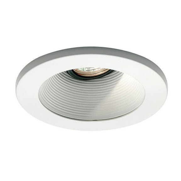 WAC Lighting 4" 1-Light Round Adjustable Aluminum Step Baffle in White