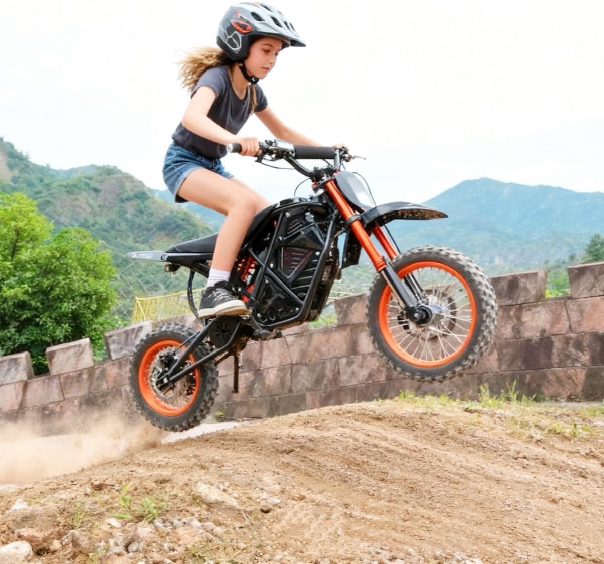 37MPH Top Speed 3000W Dual Motor E-TrailX Electric Dirt Bike for Teens,14"/12"Tire,48V23AH 1100Wh 90 miles long ranges,Dual Hydraulic Brakes,Full Suspension Mountain Off-Road Ebike for Adults UL2849