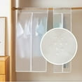 Hanging Garment Bag Lightweight Clear Zipper Suit Bags PEVA MothProof Breathable Dust Cover for