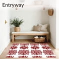 thumbnail image 3 of ODIKA 5'x7' Machine Washable Non-Slip Area Rug, Nordic Snowflake Mosaic Medallion High Traffic Rug, Red, 621591, 3 of 7
