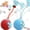 2 PC Red+Blue, variant on Speedy Tail 2.0 Interactive Cat Toy 2-Pack, Automatic Rolling Ball with Elastic Tail for Indoor Cats, Motion-Activated with Chirping Sound, Rechargeable