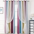 thumbnail image 1 of Nvzi Cortinas perforadas de estilo sencillo, cortinas de sombreado adecuadas para dormitorio, sala de estar, cocina (2 paneles, 51,1" de largo x 39,3" de ancho, A90), 1 of 5