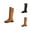 Brown, variant on Women's Knee High Boots: Round Toe Side Zipper Motorcycle Riding Boots Low Block Heel Tall Fall Boots 2025 Style Knee High Boots With Thick Platform Heel And Belted Tall Shaft