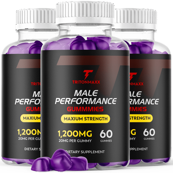 Triton Maxx Gummies for Men Maximum Strength Vitamin Supplement 180 Gummies