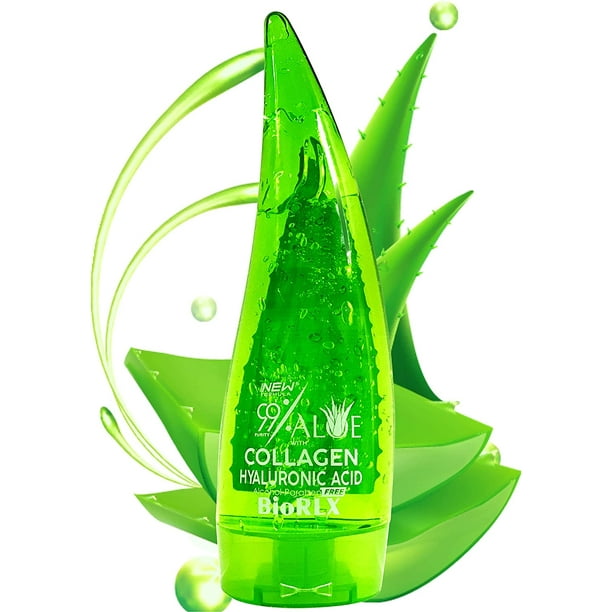 BioRLX 99 Purity Aloe Vera Gel with Collagen and Hyaluronic Acid for