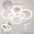 thumbnail image 5 of Modern LED Ceiling Light Dimmable Remote Control 4 Ring Ceiling Light 48W 4400LM, Ceiling Light for Living Room, Bedroom, Kitchen, Corridor, Balcony, Dining Room, White, 2800-7000K, 5 of 6