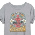 thumbnail image 3 of Marvel Spider-Man - Florals - Women's Oversized Graphic T-Shirt, 3 of 5