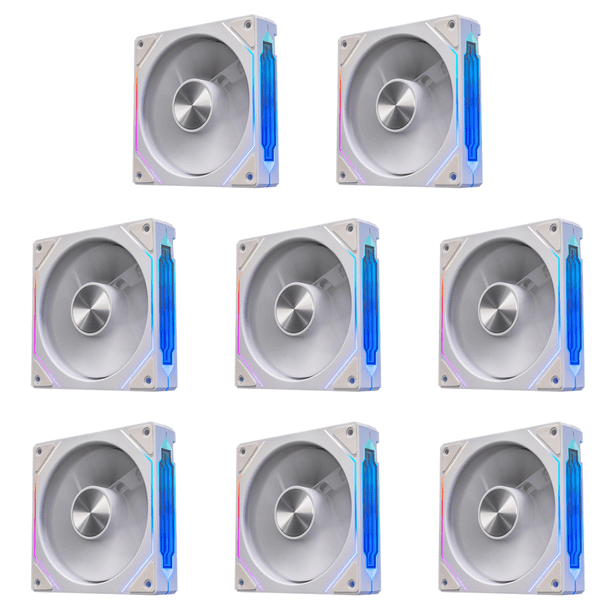 Ventilador Con Caja 120 Mm Espejo 5V 3 Pines ARGB 4 PWM (adelante) Blanco