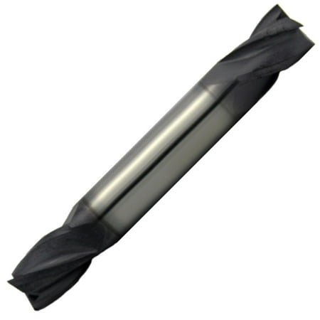 

9/64 Diameter 4 Flute Double End 30° Carbide End Mill ALTiN Coated 5/16 Length of Cut 3/16 Shank 2 OAL