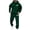 Dark Green, variant on Men's And Women's Autumn Winter Casual Fashion Letter Print Hoodie Sweatshirt And Joggers Tracksuit Set