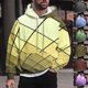 thumbnail image 4 of Sudadera con capucha para hombre, estilo casual, con cuello redondo, estampado, manga larga, blusa de poliéster, 4 of 7