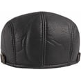 thumbnail image 4 of CoCopeaunts Beret Hat PU Leather Hat Men Women Adjustable Gastby Ivy Flat Cap Retro Artist Painter Hat Men Newsboy Cap, 4 of 7