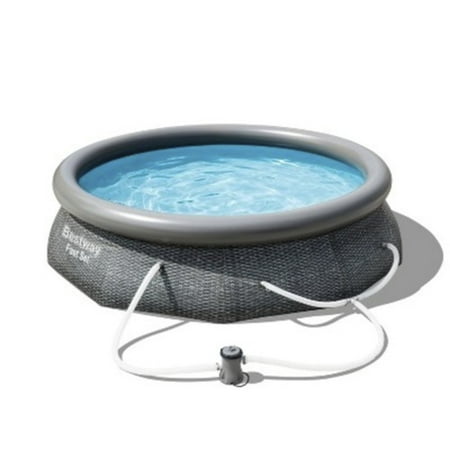 Bestway Fast Set, Above Ground Portable Swimming Pool, Size:10 Feet x 30 Inches, Black (New Open (Best Way To Open Pores)