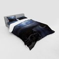 thumbnail image 3 of Ambesonne Nature Bedding Set 3 Pcs, Thunderstorm over Road, Twin XL, Dark Blue Grey, 3 of 3